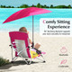 Portable Beach Umbrella Chair with Parasol and Tilt-Adjustable Knob product