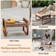 Outdoor PE Rattan Wicker Ottoman (2-Pack) product