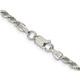 Sterling Silver Diamond Cut Rope Chain Necklace product