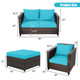Rattan 5-Piece Cushioned Patio Set product