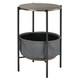Industrial Round End Table with Storage Basket product