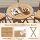Outdoor Side Table with Slatted Tabletop product