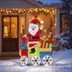 Lighted Santa on Train Christmas Decoration product