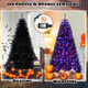 Halloween Tree with Black Branch Tips and Orange, Purple LED Lights product