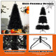 Halloween Tree with Black Branch Tips and Orange, Purple LED Lights product
