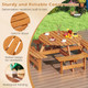 8-Person Picnic Table Set with 4 Built-in Benches product