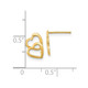 14K Yellow Gold Double Heart Post Earrings product