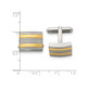 Mens Stainless Steel Yellow Plated Cuff Links product