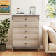 5-Drawer Farmhouse Dresser with Rubber Wood Legs  product