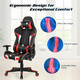 Gaming Chair with Ergonomic Cushion and Lumbar Support Massager product