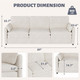 3-Seater Sofa Bed with Ultra- Soft Fabric Upholstery product