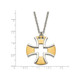 Men's Stainless Steel Plated Satin Cross Pendant Necklace product