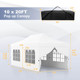 Outdoor 10 x 20 FT Pop-Up Canopy Tent with 6 Sidewalls product