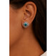Lab Created Emerald and Real Diamond Earrings in Sterling Silver product