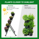 5-Tier 4.4 FT Vertical Garden Bed with 4 Wheels product