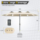 15FT Patio Umbrella with Solar Lights product