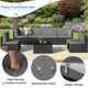 7-Piece Outdoor Patio Furniture Set with 30" Fire Pit Table product