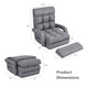Folding Floor Armchair with Adjustable Back and Lumbar Pillow product