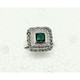 Stunning Emerald & Diamond Ring in Sterling Silver product