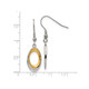 Stainless Steel Polished Oval Dangle Earrings product