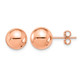 Gold Button Ball 10mm Stud Earrings in 14K Rose Gold product
