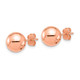 Gold Button Ball 10mm Stud Earrings in 14K Rose Gold product