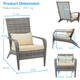 Outdoor Armchair Wicker Lounge Chairs with Cushion product