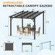Retractable Pergola with Adjustable Sun Shade Canopy product