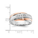 Mens 10K White and Rose Brushed Gold Diamond Band Ring (Size 10) product