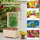 40" Tall Wooden Raised Garden Bed with Lattice Trellis product