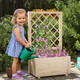 40" Tall Wooden Raised Garden Bed with Lattice Trellis product