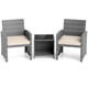 3-Piece Patio Furniture Set with Tempered Glass Coffee Table product