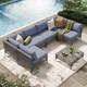 7-Piece Patio Outdoor Furniture Set with Tea Table product