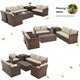 7-Piece Outdoor Patio Furniture Sets with Two Storage Boxes product