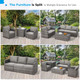 7-Piece Outdoor Patio Furniture Sets with Two Storage Boxes product