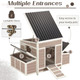 56" Large Wooden Chicken Hutch with 6 Nesting Boxes product