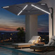 10FT Solar LED Wall Mounted Outdoor Patio Umbrella product