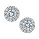 Simulated Crystal Stud Earrings 1.00 Carat (ctw) in Sterling Silver product