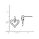 Sterling Silver Polished Heart Earrings with Accent Diamond product