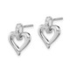 Sterling Silver Polished Heart Earrings with Accent Diamond product