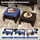 Patio PE Rattan Ottomans with High-Density Sponge Cushion product