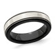 Men's Black Titanium with Silver Milgrain Band Ring (8mm) product