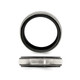 Men's Black Titanium with Silver Milgrain Band Ring (8mm) product