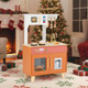 Kids Kitchen Playset with Rotating Faucet and Cabinets product