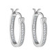 2/5 Carat (ctw) Crystal Hoop Earrings in Sterling Silver product