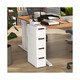 4-Drawer Narrow Rolling Storage Cabinet with Pull Handles product