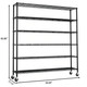 6-Tier Steel Shelving Unit with Wheels product