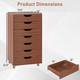 7-Drawer Rolling File Cabinet with Drawers  product