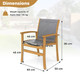 Outdoor Acacia Wood Patio Chairs with Breathable Fabric product