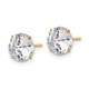 14K Yellow Gold Sythentic Cubic Zirconia Solitaire Earrings (8mm) product